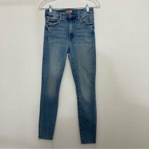 Mother high waisted looker ankle fray woman’s skinny jeans